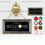 Wooden Welcome Sign for Every Season with Changeable Designs for Each Season